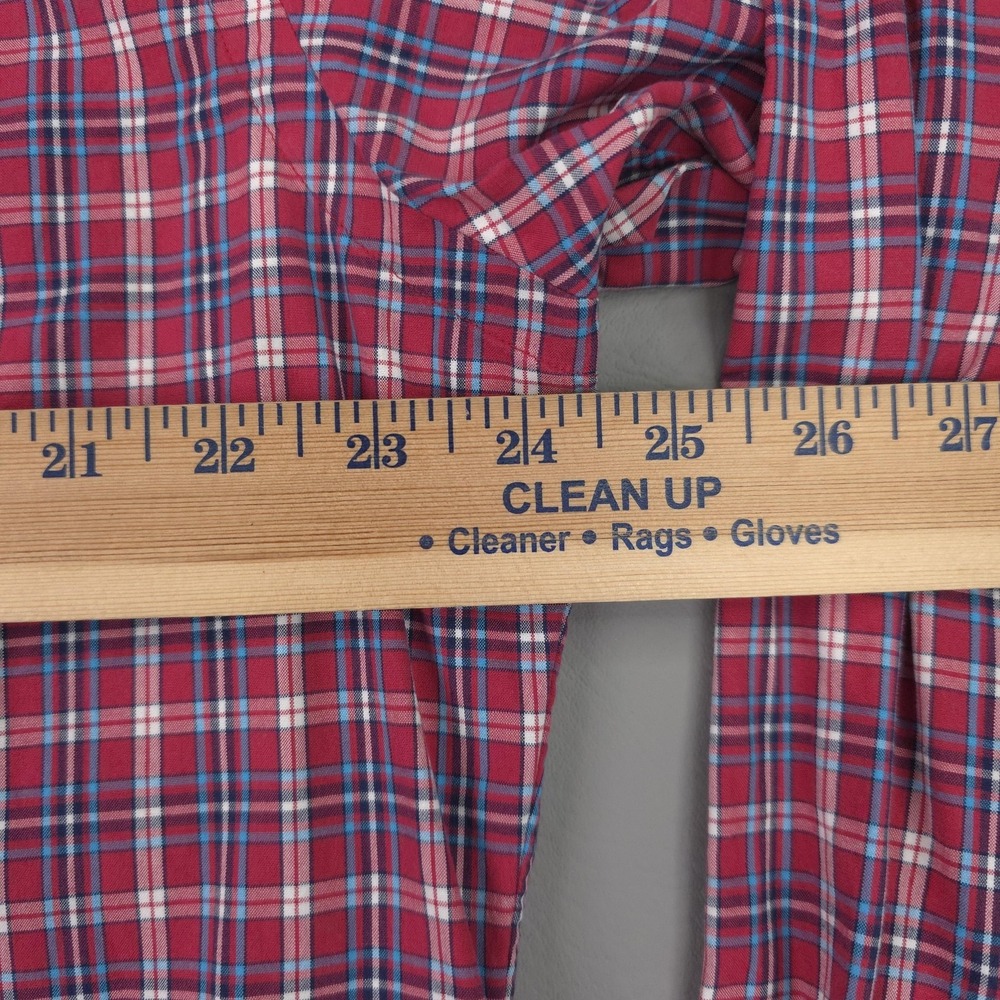 Ralph Lauren Shirt Mens XL Red Blue Plaid Custom Fit Long Sleeve Button Down - Picture 6 of 9